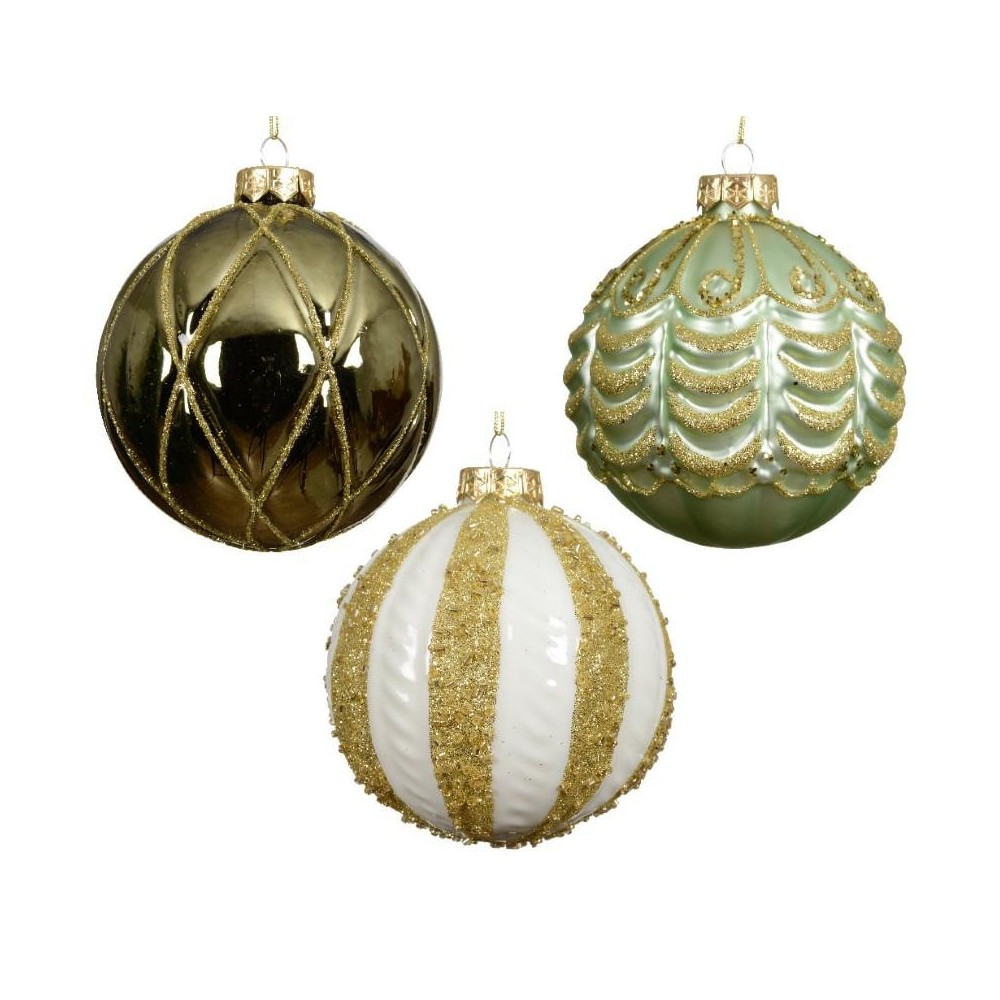 SFERE VETRO D.10CM. MATT LUCIDE ASSORTITE